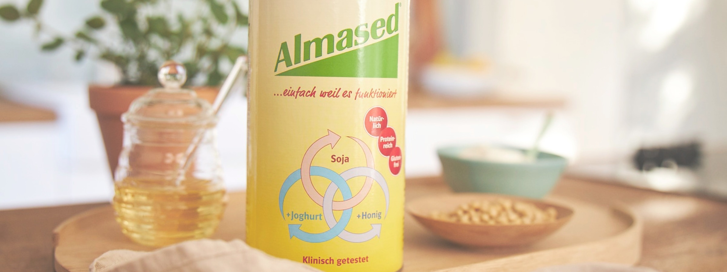 Almased Dose mit Rohstoffen