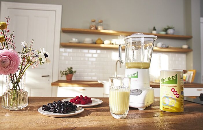 Proteinshake mit Beeren